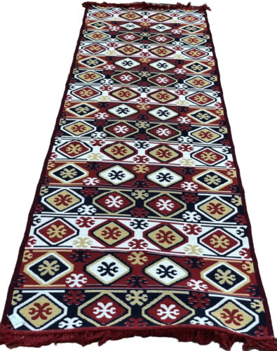 3x10 Southwestern Anatolian Vintage Kilim Rug Traditional Wool Hand Woven Carpet