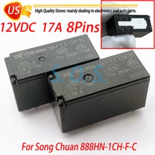 2PCS For Song Chuan 888HN-1CH-F-C 12VDC 17A Automotive Relay 8Pins