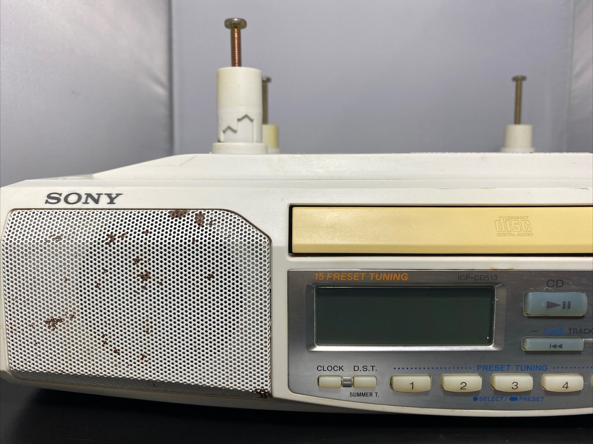 Sony ICF-CD513 Under Cabinet Counter Clock Radio AM/FM CD Mega