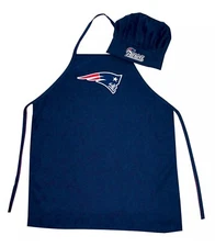 New England Patriots NFL Barbecue Tailgating Apron & Chef's Hat