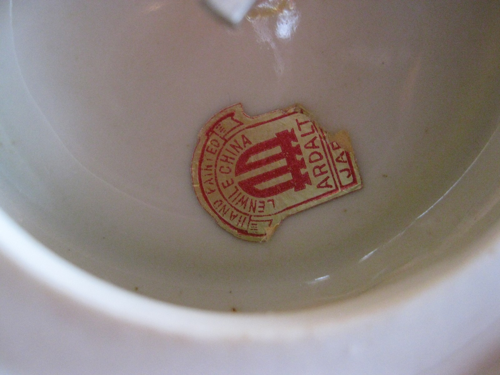 Lenwile Ardalt Japan Porcelain Bisque Cherub Candle Stick Holder