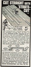 1979 Vintage Print Ad Cut Straight With Strate-Cut Cutting Guide R.A.K. Products