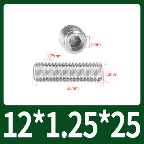 Flat Point Grub Screws Stainless Steel Fine Thread Pitch Allen Set Screw M6-M16 - Picture 55 of 85