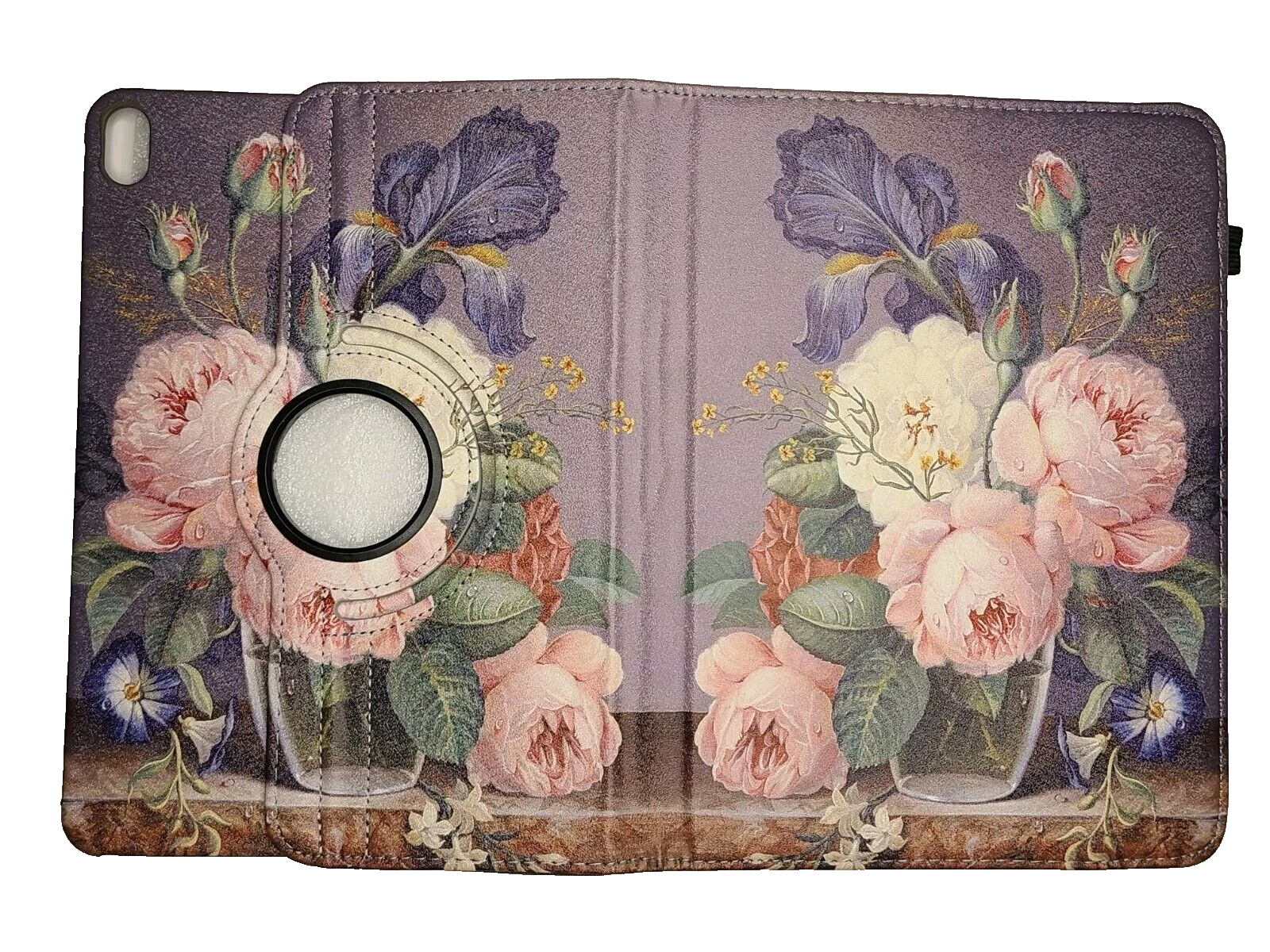 iPad Pro 11 Case with Blooming Rose Design for 2018 Model Vase Style-image