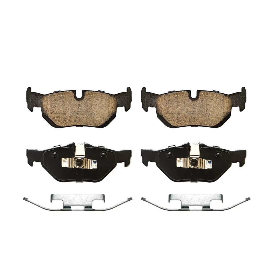 Rear Ceramic Brake Pads w/ Hardware Kit for BMW 128i 323i 328i xDrive 328xi X1 - Image 3 of 4