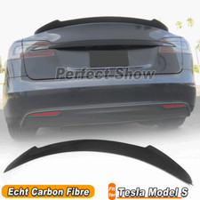 Für Tesla Model S 2012-2020 Carbon Heckspoiler Lippe Flügel Kofferraum Spoiler 