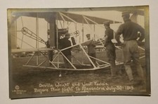Real Photo Postcard Orville Wright and Lieut Foulois July 30 1909 by CM Cramer