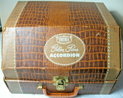 1950's era Emenee Musical Toys Golden Piano Accordion in Case | eBay