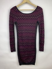 Free People Sweater Dress Size S Burgundy Print