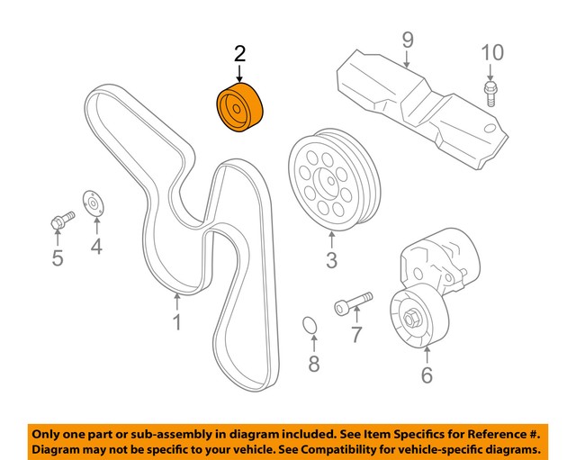 SUBARU OEM 1415 ForesterIdler Pulley 23770AA070 eBay