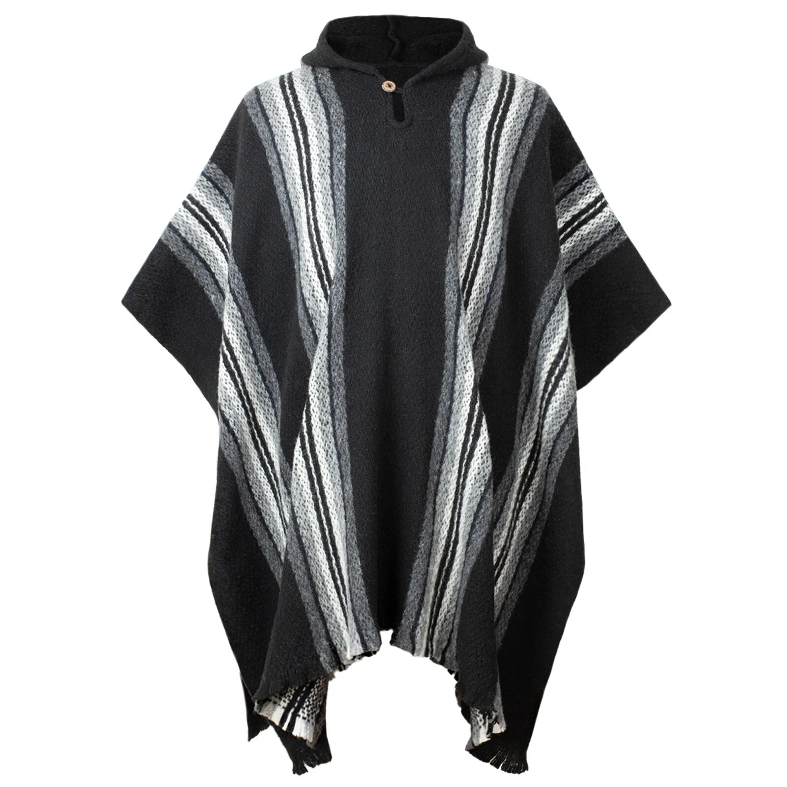LLAMA WOOL MENS WOMANS UNISEX HOODED PONCHO ETHNIC TRIBAL BOHO FESTIVAL BLACK
Opens in a new window