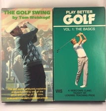 The Golf Swing by Tom Weiskopf VHS 1986 + Play Better Golf Instructional Tested