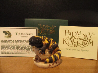 Harmony Kingdom Tip the Scales V1 Gila Monster Box Figurine UK Made LE 300 RARE