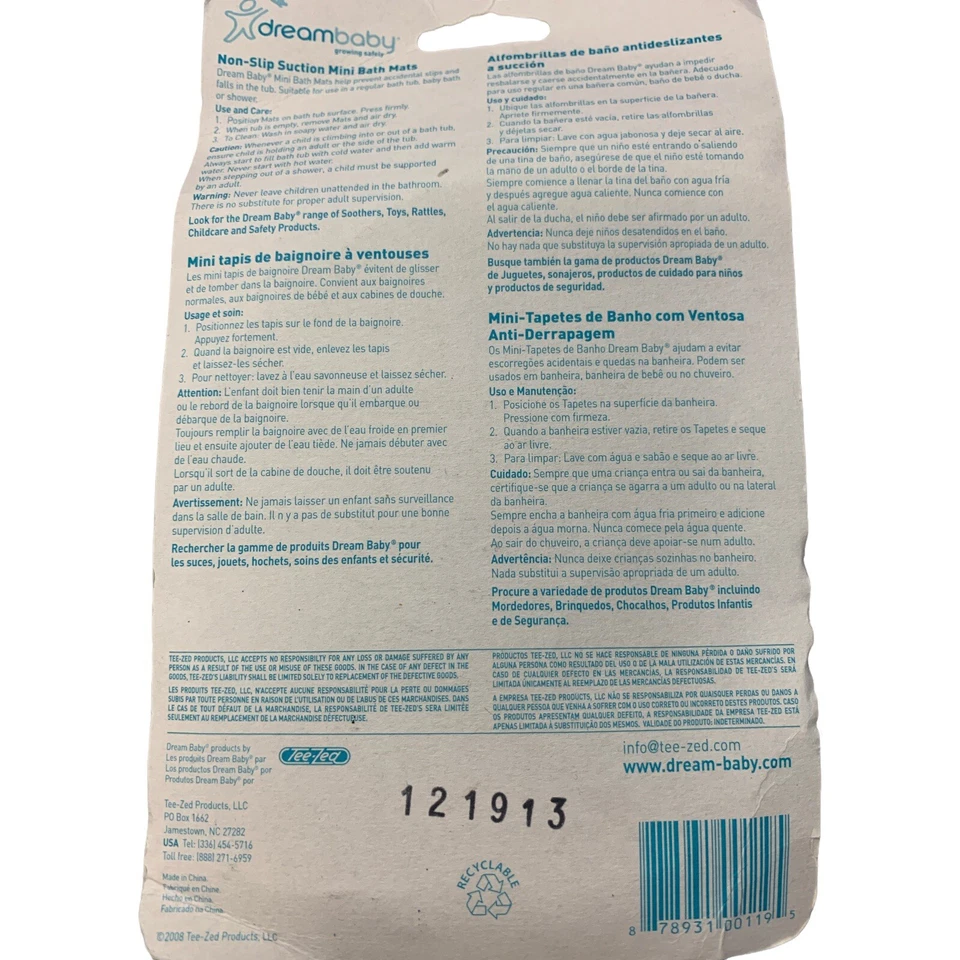 Dreambaby 6 Pcs Safety Non-slip Suction Mini Bath Mats Shower Bathtubs Starfish - Image 3 of 3