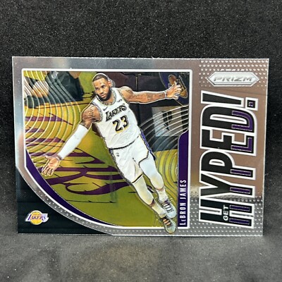2019-20 Panini Prizm Lebron James Get Hyped Insert Card #2 Los Angles Lakers