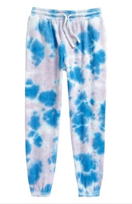 TREASURE & BOND Blue Purple Tie Dye Cotton Jogger Sweatpants XL 14/16 Nordstrom