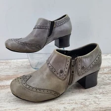 Born B67422 Sia Wingtip Heeled Ankle Bootie 6.5