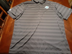 Gray Nike Striped Dri Fit Polo Shirt XXL Stu Weinstein Head of Security for  the | eBay