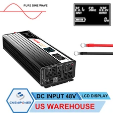 48 volt inverter 3000w pure sine wave inverter with remote 120vac off grid 