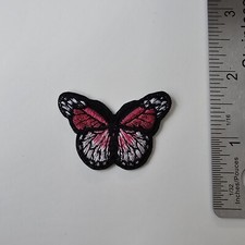 PINKISH MONARCH BUTTERFLY BEAUTIFUL LOVELY P96 PATCH BADGE  EMBROIDERY