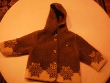 Girl's Brown Fleece, Hooded Jacket, Size 2