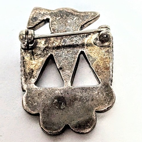 Vintage Zuni Donnervogel Inlay Sterlingsilber Anstecknadel Brosche 1 1/4" keine Markierung - Bild 4 von 4