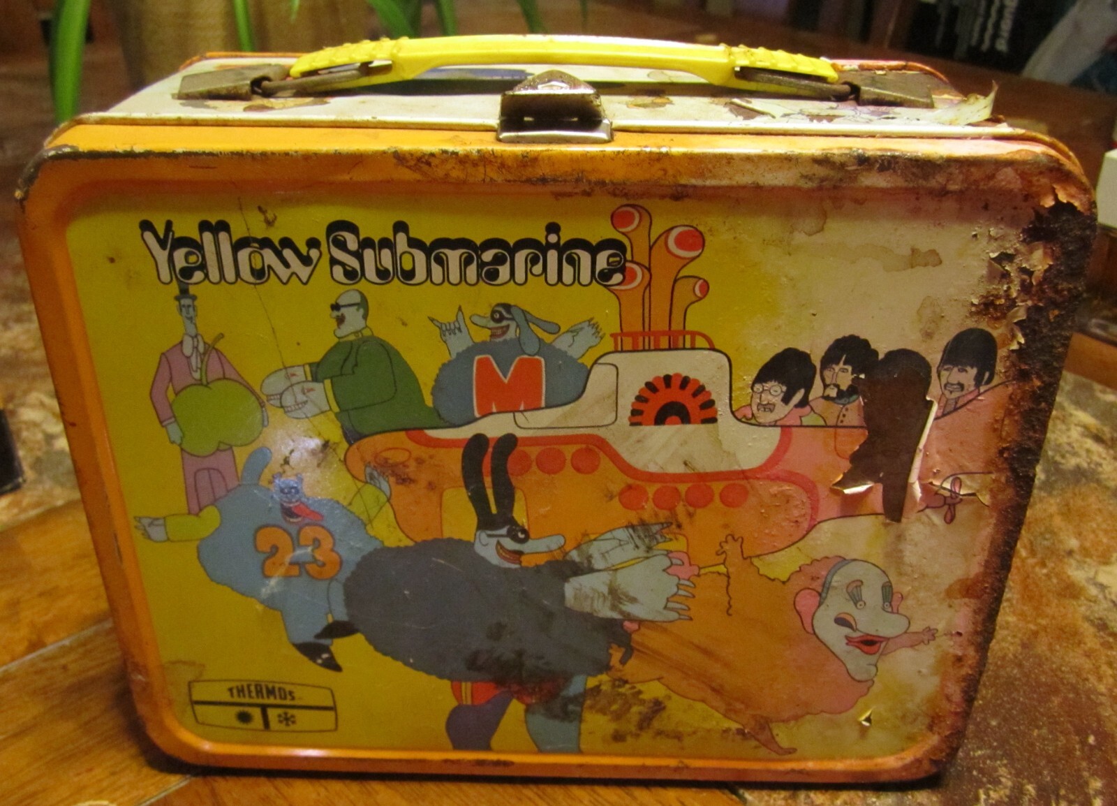1968 Beatles Yellow Submarine Lunch Box Thermos Vintage Lunchbox eBay