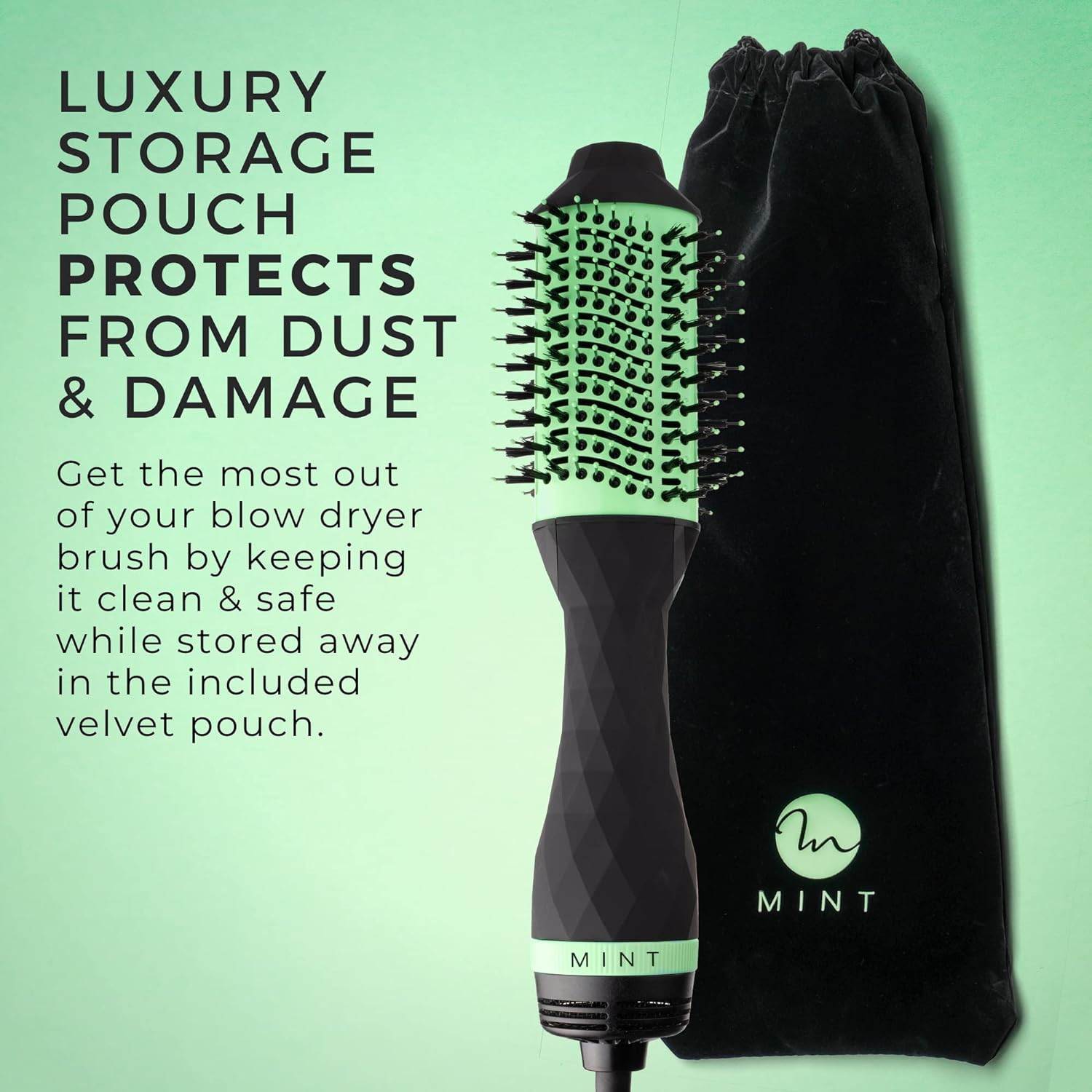 Professional Series 5-In-1 Ionic Hair Dryer Brush, Black &  Green - Powerful Fri