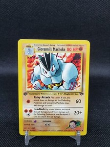 Giovanni’s Machoke 42/132 Gym Challenge 1st Edition WOTC NM Pokemon Card