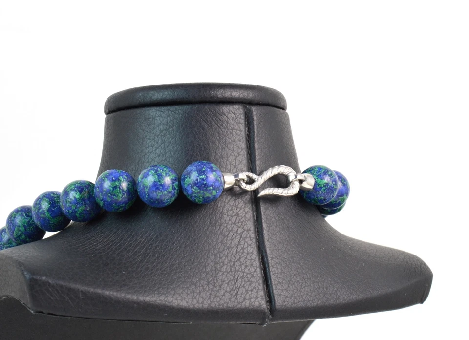 Parure in Argento 925 e Azzurrite naturale. Made in Italy - Immagine 4 di 4