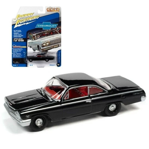 Johnny Lightning 1:64 1962 Chevrolet Bel Air JLSP187-24B Diecast Model Car Black