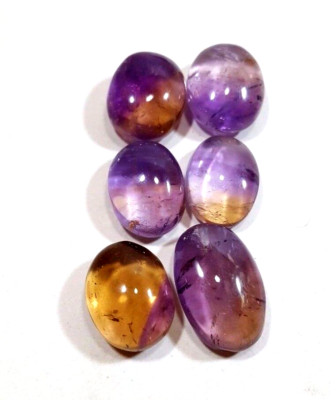 Natural Excellent Quality Ametrine Oval Cabochon Gemstone 6 Stone Set 158 CT