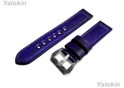 Purple Brushed Leather Band Strap for Google Pixel Watch 4 3 2 1 45mm 41mm