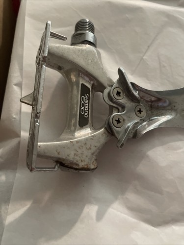 Via Japan Shimano 600 Left L Aluminum Pedal Cr-Mo Axle Silver (1) Vintage - Picture 4 of 6