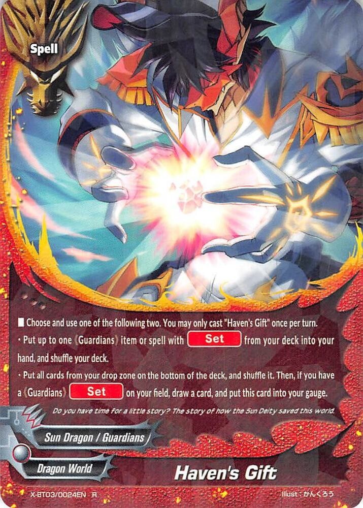 Bushiroad Future Card Buddyfight Haven's Gift X-BT03/0024EN R