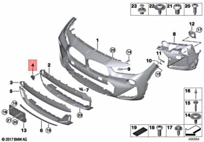 Genuine BMW F39 X2 16d 18d 18dX 18i Cover Towing Lug Painted Front 