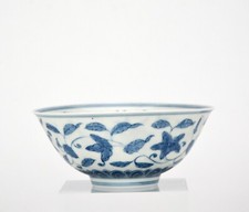 蓝色陶瓷中国古董碗| eBay