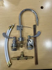 WaterSaver Gooseneck Faucet With Wristblade Handles