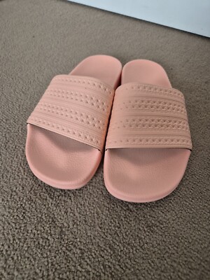 Adidas Adilette Slide Haze Coral Pink Unisex Size UK Sliders BA7538 Flip  Flops UK