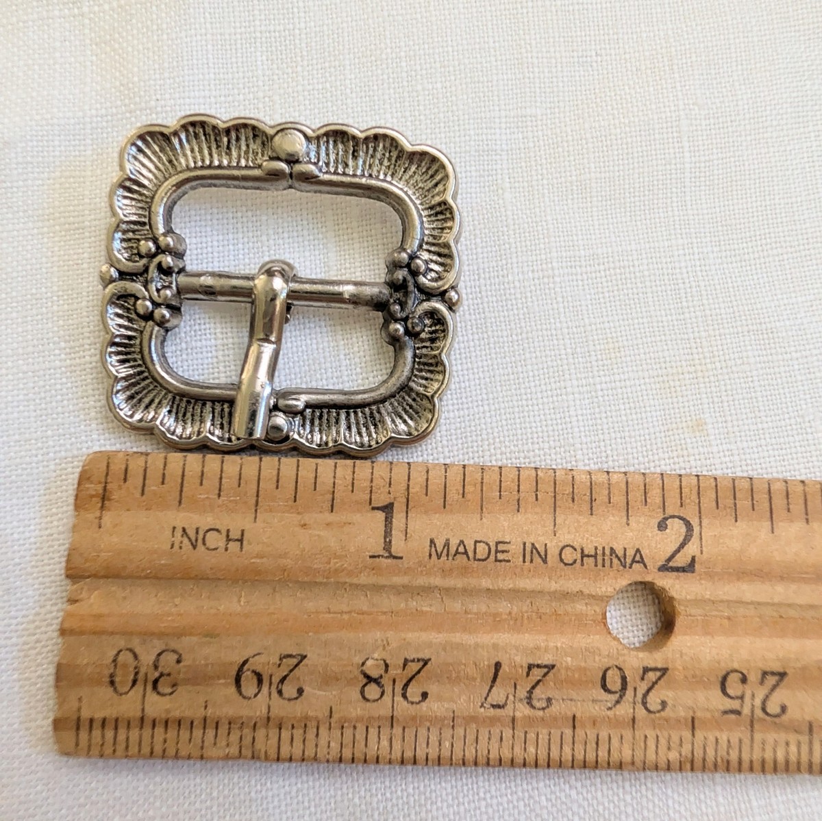 Vintage Shoe Buckles Lot 2 Silver Tone Metal Decorative Repurpose Crafts View 6