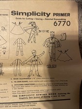 Simplicity 6770 1960s Child's Costume Batman Superman Large 10-12 Cut No Envel