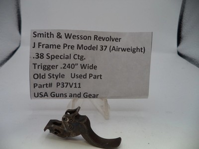 S&W Pre-Model 37 Airweight J Frame Trigger .240''Wide Blue Steel, .38 Spcl P37V11