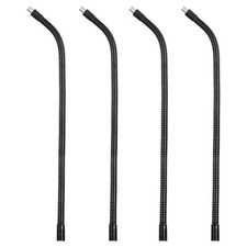15.7" Gooseneck, 4Pcs 3/8"-16 Female to Male Thread Flexible Tube, Black