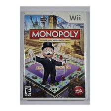 Monopoly Nintendo Wii Electronic Arts Case Manual Classic Board Game 2008