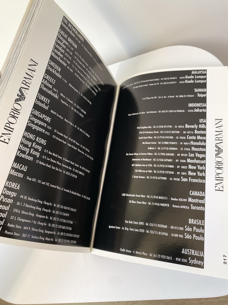 GIORGIO ARMANI Fall/Winter 1998-99 CATALOG FASHION BOOK Men Women