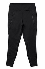 Athleta Peak Hybrid Fleece Tight Women's SP SMALL Petite Black Pant Zip Pockets