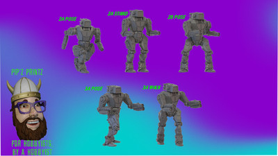 Red Shift Alternate Mech Model For Battletech 6mm-10mm-15mm RLWS