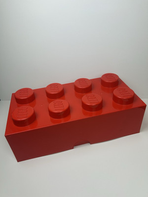 Original großer Lego Stein 8 Noppen rot Aufbewahrungsbox Wanne, Behälter, stapelbar