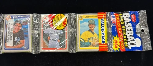 1985 Fleer Baseball Unopened Rack Pack Puckett Clemens?