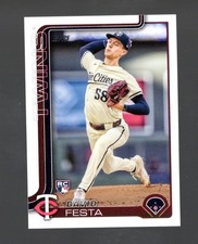 David Festa Rookie #178 2025 Topps Minnesota Twins Baseball Card MLB NM